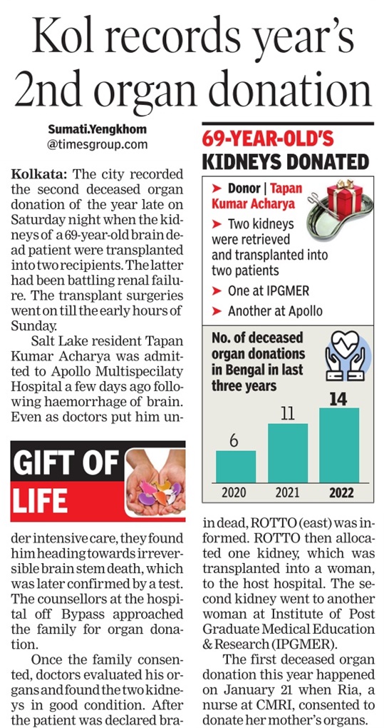 Kol records year’s 2nd organ donation